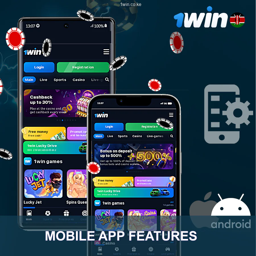 Discover the unique features of the 1win mobile application tailored for players in Kenya.