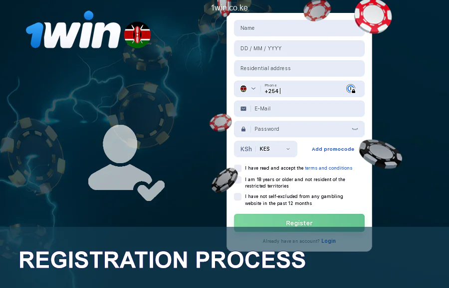 Usajili wa 1win nchini Kenya
