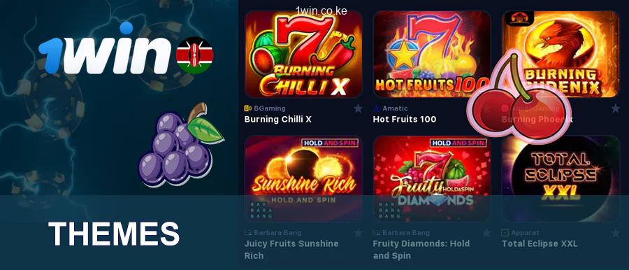 Slot Themes in 1Win Kenya
