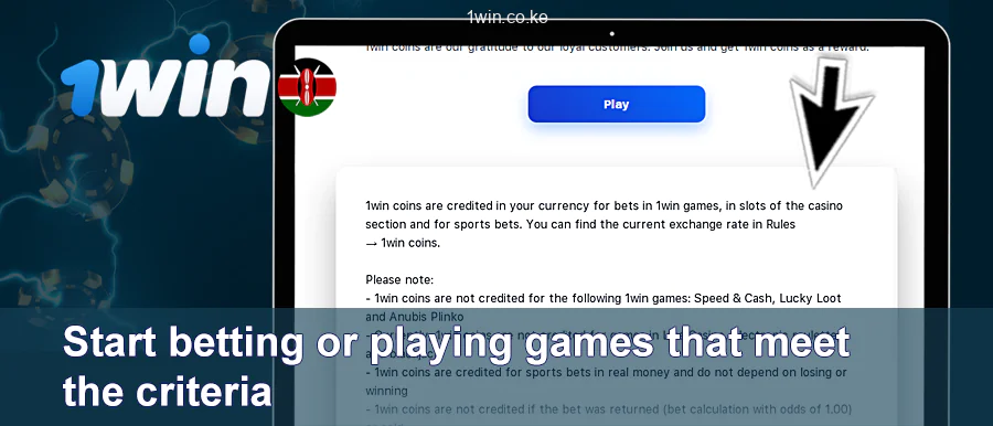 Engage in sports betting or play casino games that qualify (only the eligible ones).
